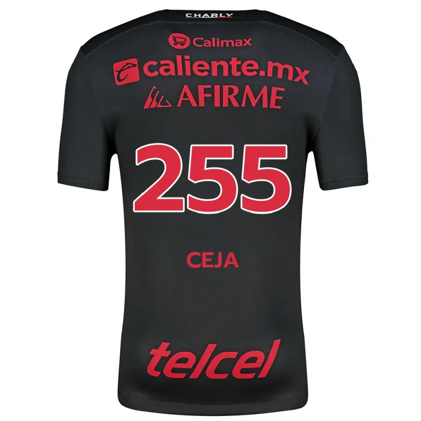 Danxen Hombre Camiseta Julio Ceja #255 Negro Rojo 1ª Equipación 2024/25 La Camisa México