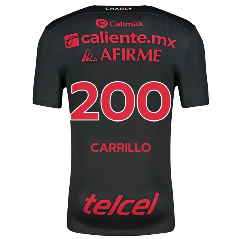 Danxen Hombre Camiseta Manuel Carrillo #200 Negro Rojo 1ª Equipación 2024/25 La Camisa México