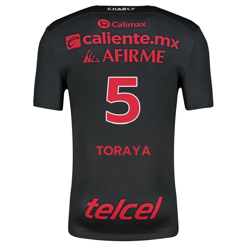 Danxen Hombre Camiseta Yadira Toraya #5 Negro Rojo 1ª Equipación 2024/25 La Camisa México