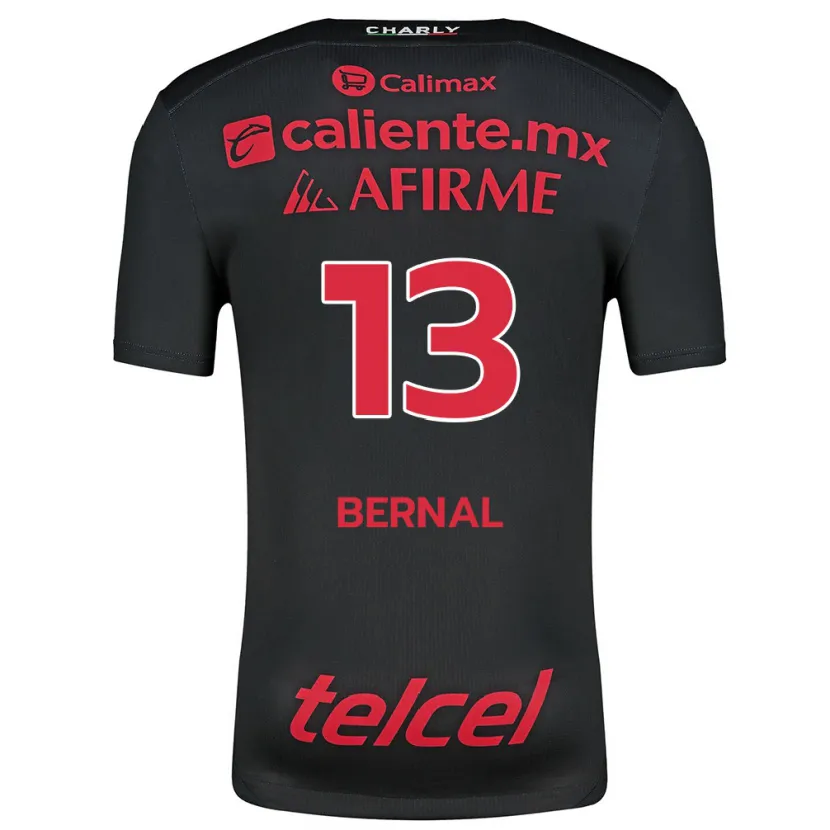 Danxen Hombre Camiseta Mayra Pelayo-Bernal #13 Negro Rojo 1ª Equipación 2024/25 La Camisa México