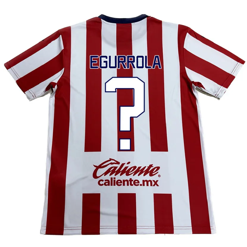 Danxen Hombre Camiseta Luis Egurrola #0 Rojo Blanco 1ª Equipación 2024/25 La Camisa México