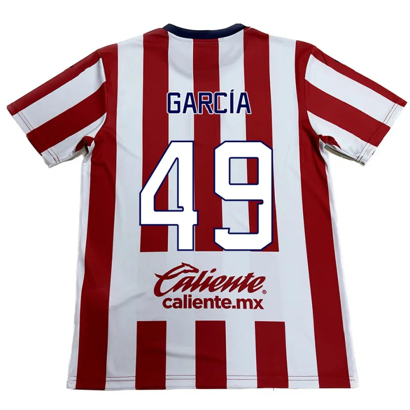 Danxen Hombre Camiseta Gilberto García #49 Rojo Blanco 1ª Equipación 2024/25 La Camisa México