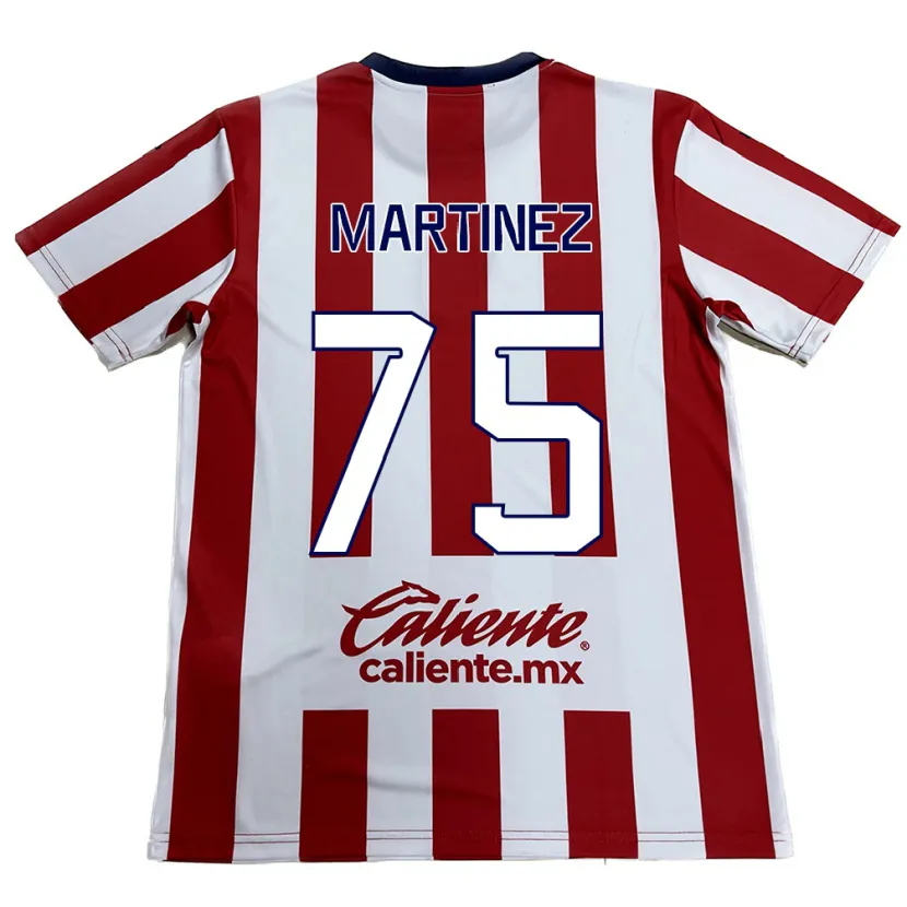 Danxen Hombre Camiseta Isaac Martínez #75 Rojo Blanco 1ª Equipación 2024/25 La Camisa México