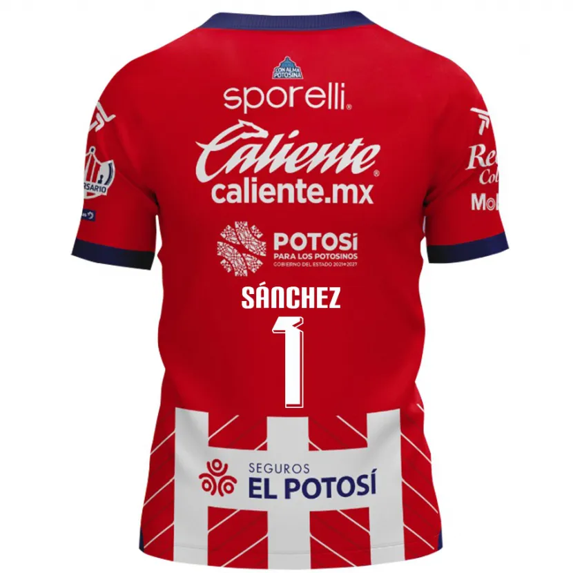 Danxen Hombre Camiseta Andrés Sánchez #1 Rojo Blanco 1ª Equipación 2024/25 La Camisa México