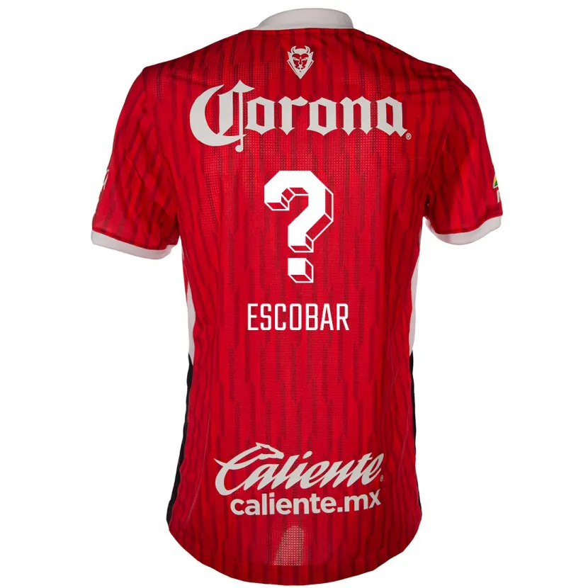 Danxen Hombre Camiseta Juan Escobar #0 Rojo Blanco 1ª Equipación 2024/25 La Camisa México
