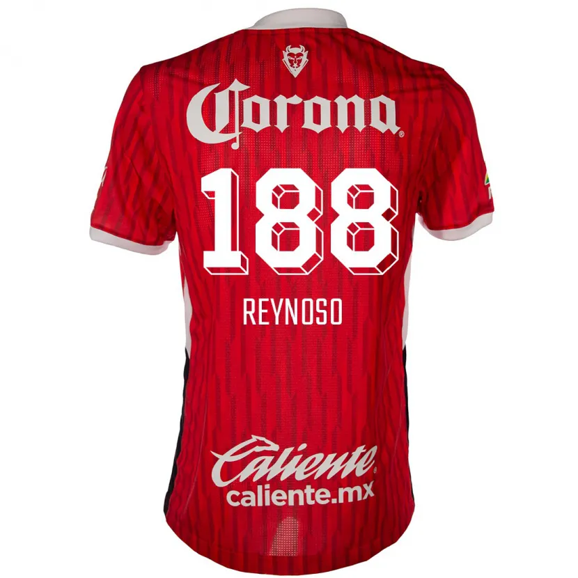 Danxen Hombre Camiseta Daniel Reynoso #188 Rojo Blanco 1ª Equipación 2024/25 La Camisa México