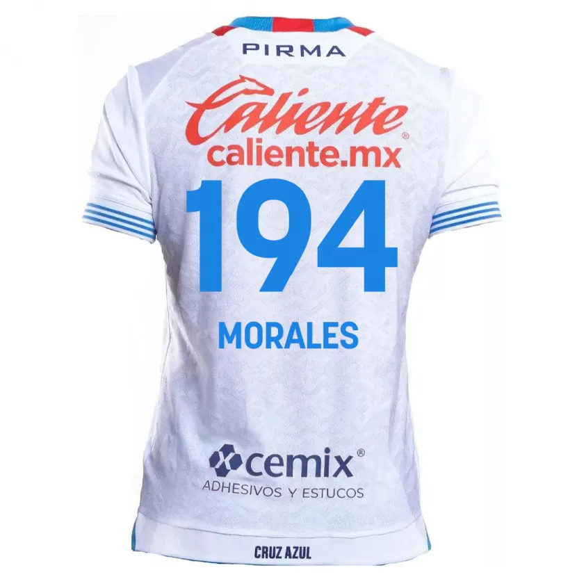 Danxen Hombre Camiseta Amaury Morales #194 Blanco Azul 2ª Equipación 2024/25 La Camisa México