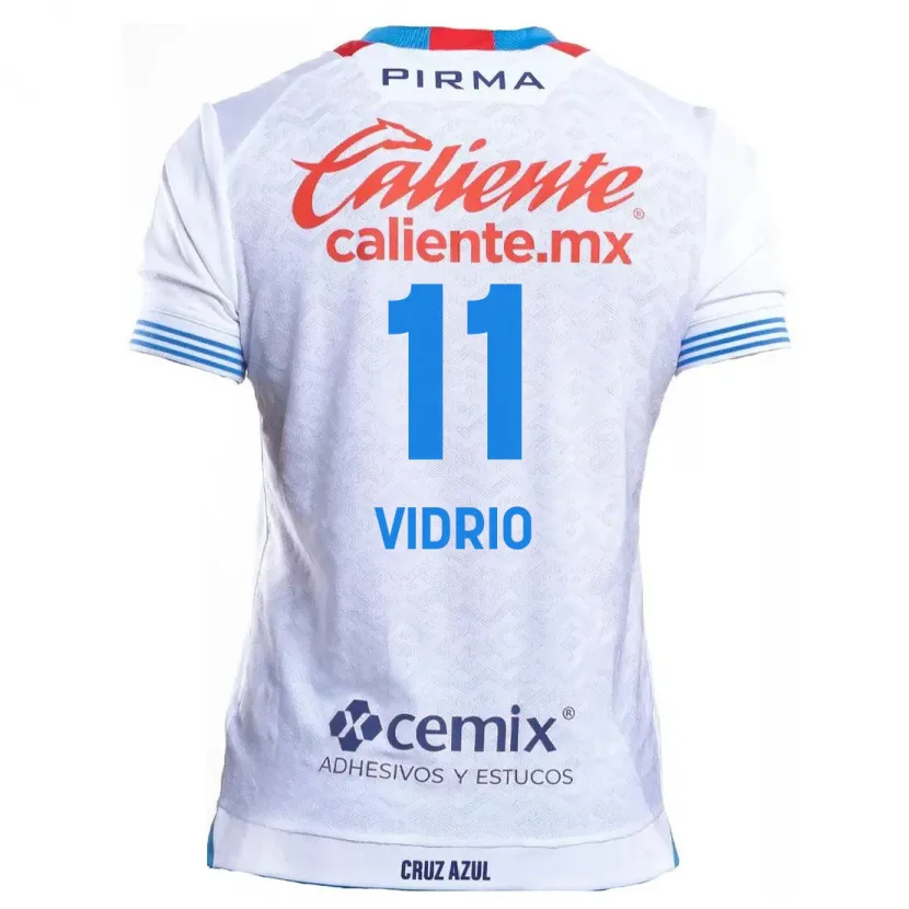 Danxen Hombre Camiseta Nailea Vidrio #11 Blanco Azul 2ª Equipación 2024/25 La Camisa México