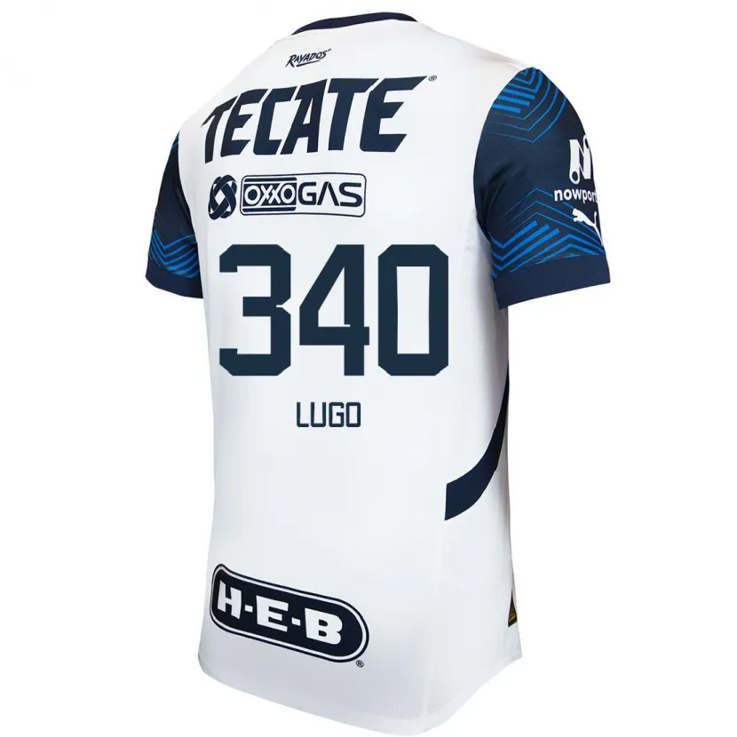 Danxen Hombre Camiseta Edy Lugo #340 Blanco Azul 2ª Equipación 2024/25 La Camisa México