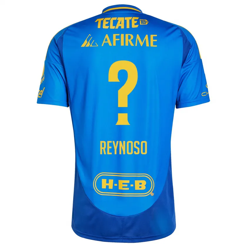 Danxen Hombre Camiseta Omar Reynoso #0 Azul Amarillo 2ª Equipación 2024/25 La Camisa México