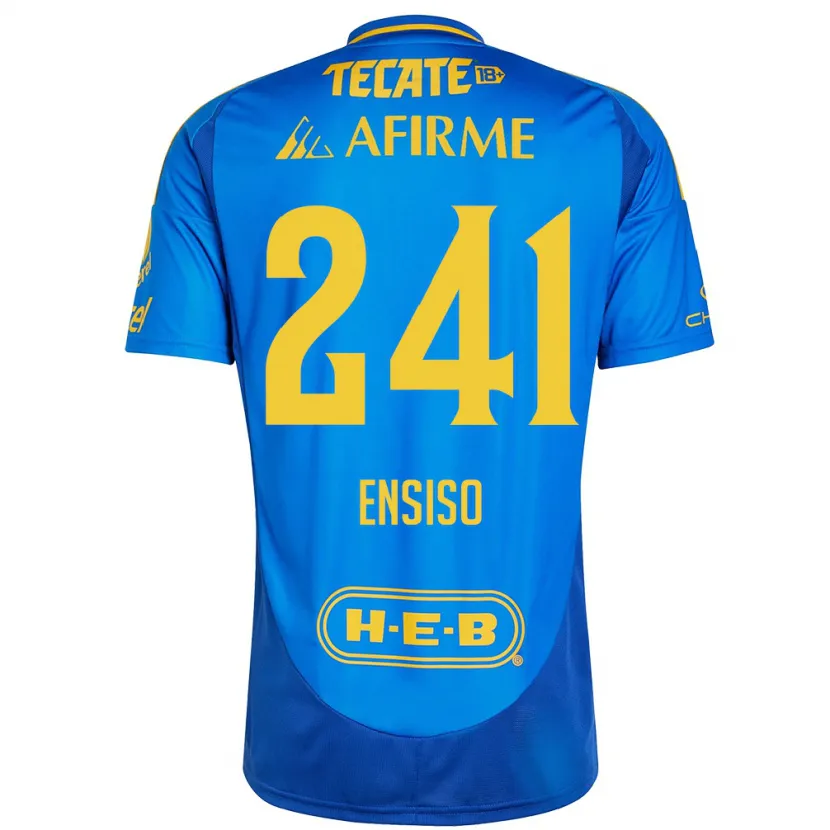 Danxen Hombre Camiseta Eduardo Ensiso #241 Azul Amarillo 2ª Equipación 2024/25 La Camisa México