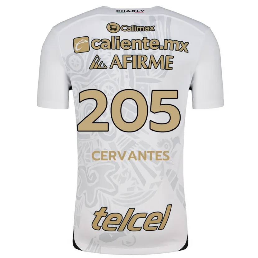 Danxen Hombre Camiseta Sebastián Cervantes #205 Blanco Negro 2ª Equipación 2024/25 La Camisa México