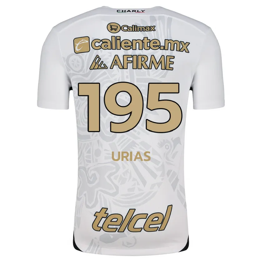 Danxen Hombre Camiseta Héctor Urías #195 Blanco Negro 2ª Equipación 2024/25 La Camisa México