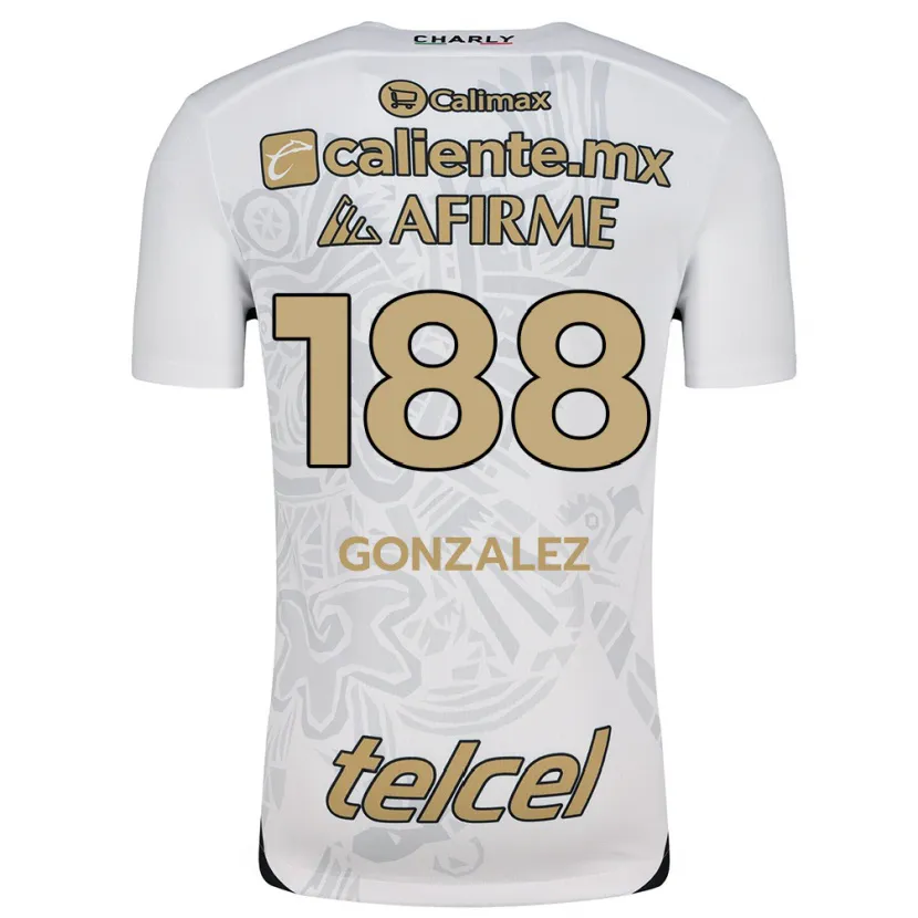 Danxen Hombre Camiseta Jorge González #188 Blanco Negro 2ª Equipación 2024/25 La Camisa México