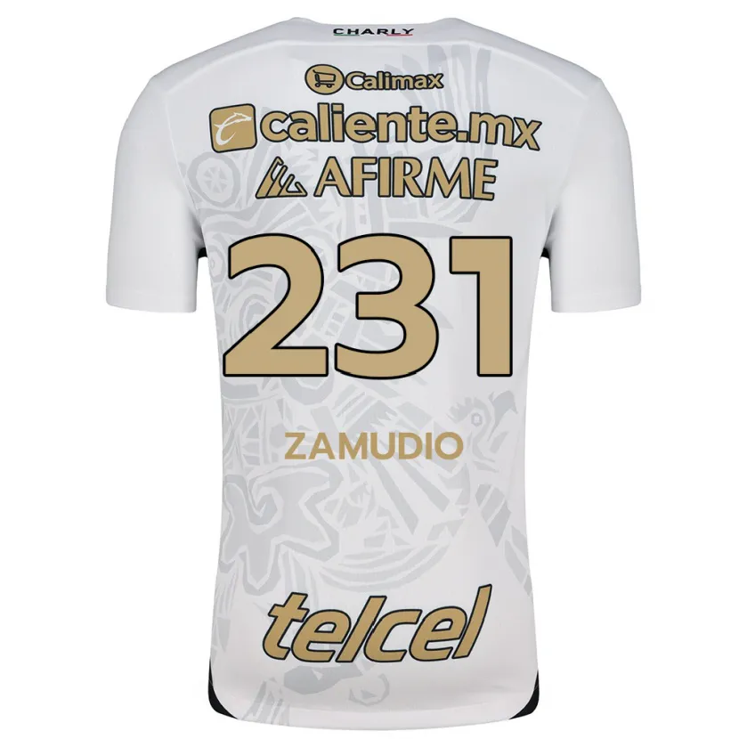 Danxen Hombre Camiseta Irwin Zamudio #231 Blanco Negro 2ª Equipación 2024/25 La Camisa México