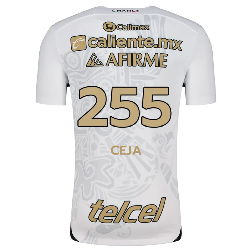Danxen Hombre Camiseta Julio Ceja #255 Blanco Negro 2ª Equipación 2024/25 La Camisa México