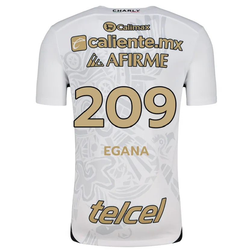 Danxen Hombre Camiseta Arath Egaña #209 Blanco Negro 2ª Equipación 2024/25 La Camisa México