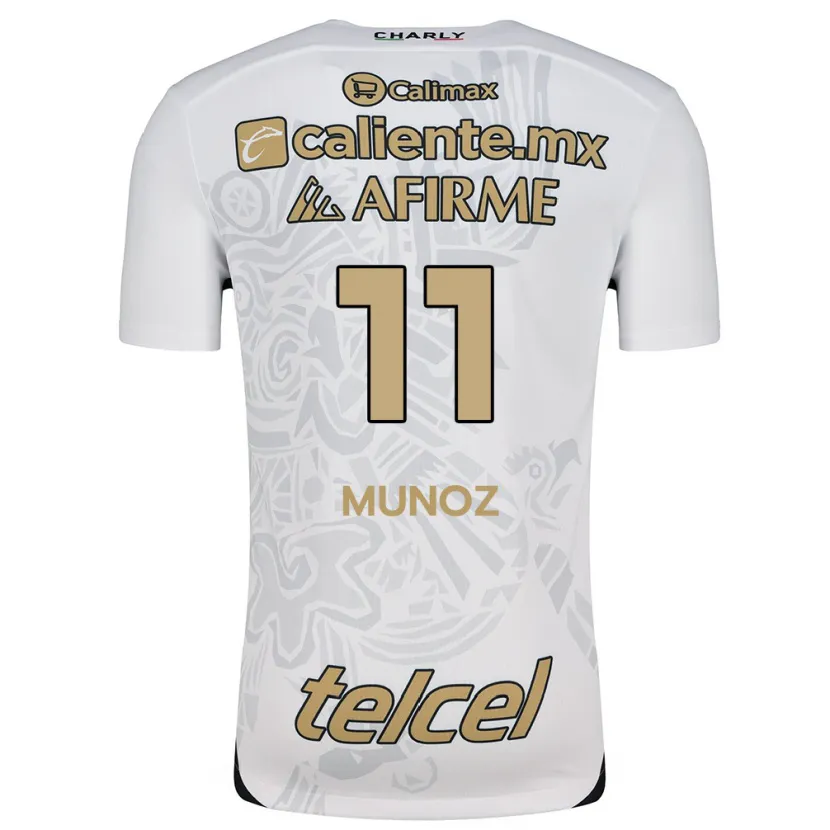 Danxen Hombre Camiseta Sanjuana Muñoz #11 Blanco Negro 2ª Equipación 2024/25 La Camisa México