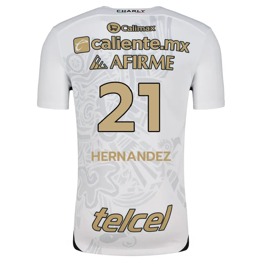 Danxen Hombre Camiseta Inglis Hernández #21 Blanco Negro 2ª Equipación 2024/25 La Camisa México