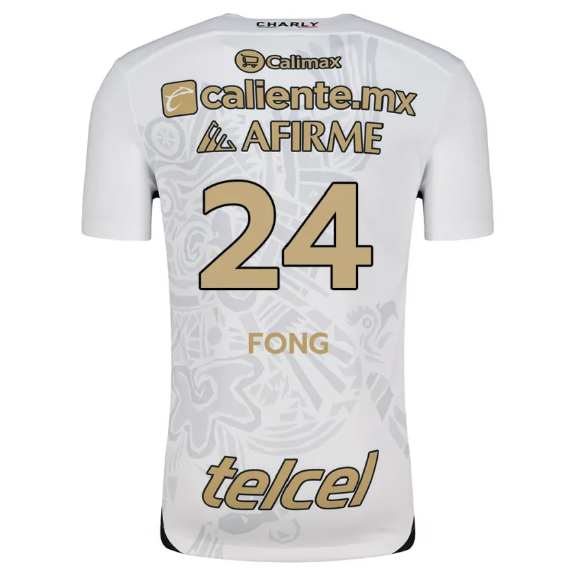 Danxen Hombre Camiseta Michel Fong #24 Blanco Negro 2ª Equipación 2024/25 La Camisa México