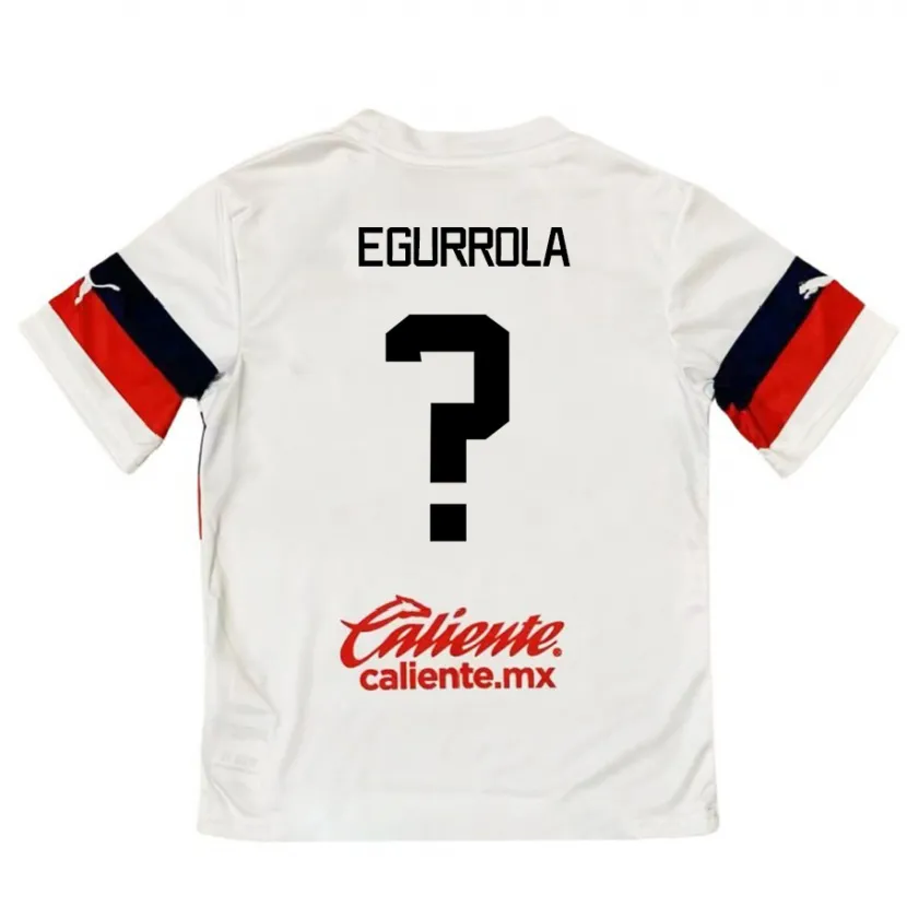Danxen Hombre Camiseta Luis Egurrola #0 Blanco Rojo 2ª Equipación 2024/25 La Camisa México