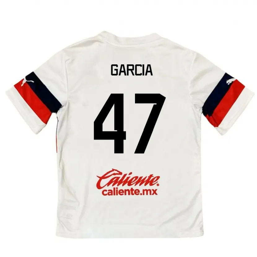 Danxen Hombre Camiseta Gael García #47 Blanco Rojo 2ª Equipación 2024/25 La Camisa México