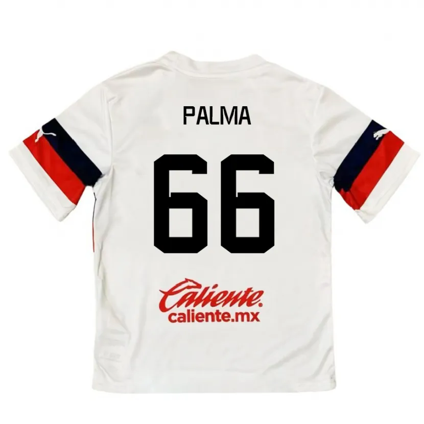 Danxen Hombre Camiseta Arturo Palma #66 Blanco Rojo 2ª Equipación 2024/25 La Camisa México