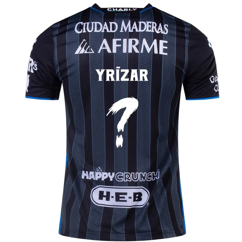 Danxen Hombre Camiseta Paolo Yrízar #0 Blanco Negro 2ª Equipación 2024/25 La Camisa México
