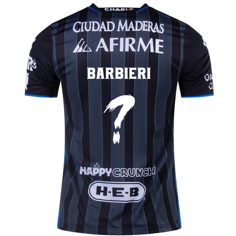 Danxen Hombre Camiseta Miguel Barbieri #0 Blanco Negro 2ª Equipación 2024/25 La Camisa México
