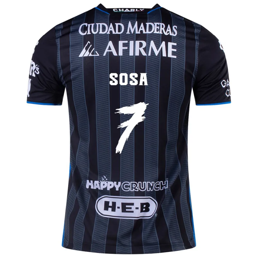 Danxen Hombre Camiseta Samuel Sosa #7 Blanco Negro 2ª Equipación 2024/25 La Camisa México