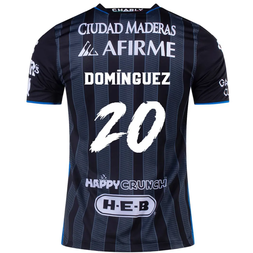 Danxen Hombre Camiseta Misael Domínguez #20 Blanco Negro 2ª Equipación 2024/25 La Camisa México