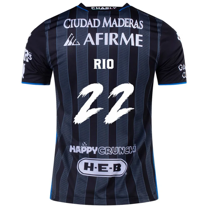 Danxen Hombre Camiseta Martín Rio #22 Blanco Negro 2ª Equipación 2024/25 La Camisa México
