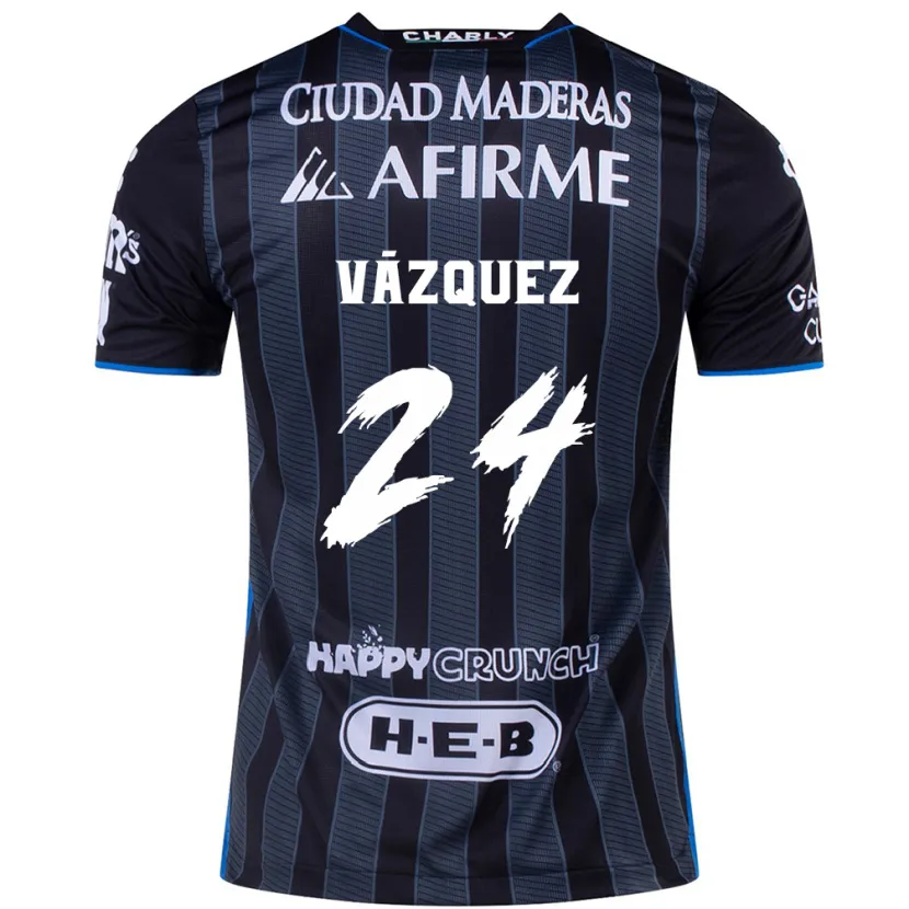 Danxen Hombre Camiseta Brayton Vázquez #24 Blanco Negro 2ª Equipación 2024/25 La Camisa México