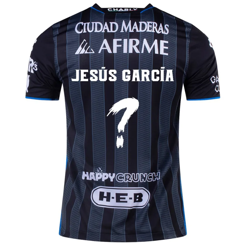 Danxen Hombre Camiseta Jesús García #0 Blanco Negro 2ª Equipación 2024/25 La Camisa México