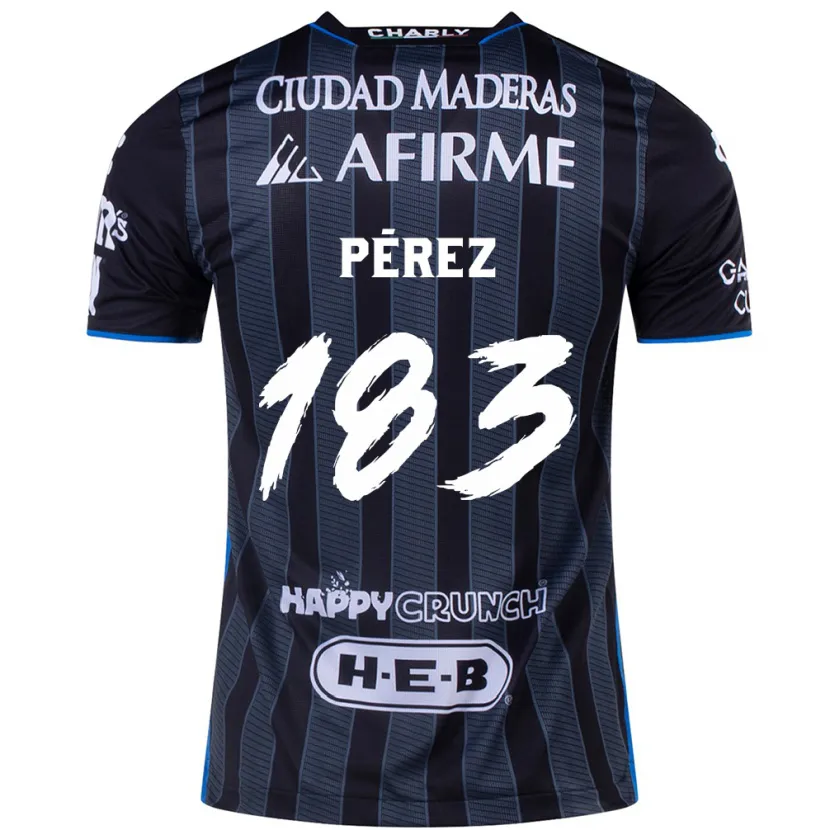 Danxen Hombre Camiseta Aldahir Pérez #183 Blanco Negro 2ª Equipación 2024/25 La Camisa México