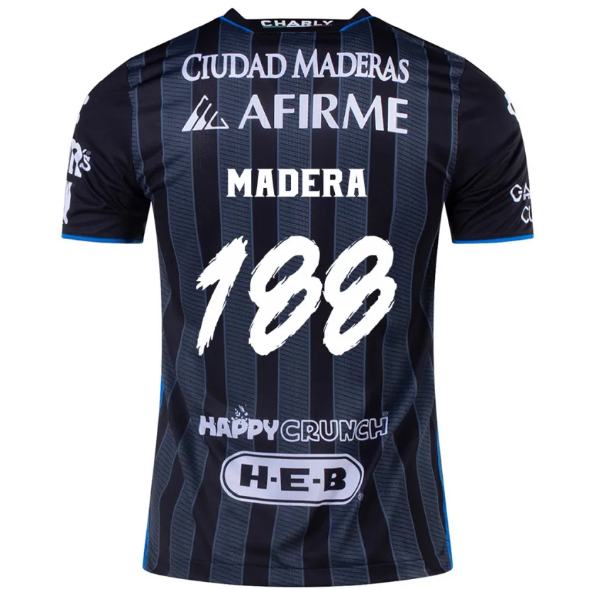 Danxen Hombre Camiseta Héctor Madera #188 Blanco Negro 2ª Equipación 2024/25 La Camisa México