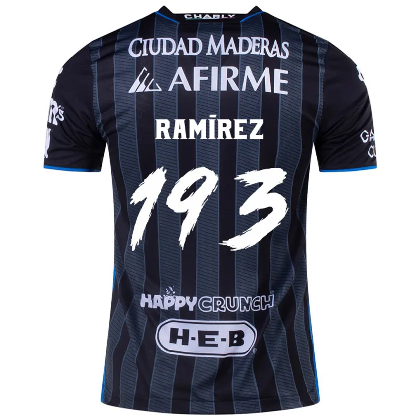 Danxen Hombre Camiseta Ángel Ramírez #193 Blanco Negro 2ª Equipación 2024/25 La Camisa México