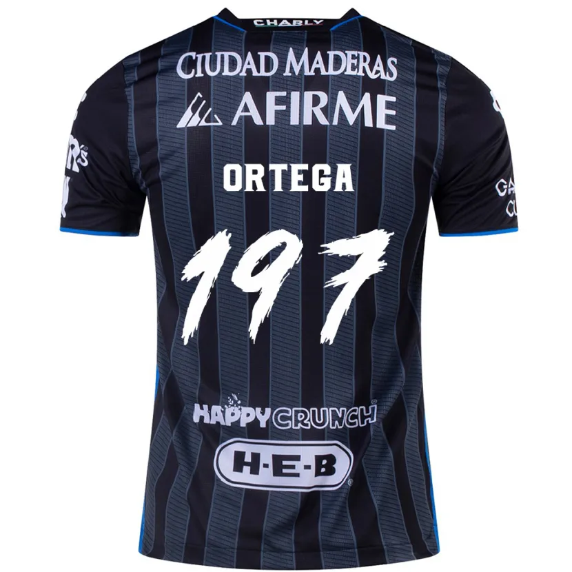 Danxen Hombre Camiseta Javier Ortega #197 Blanco Negro 2ª Equipación 2024/25 La Camisa México