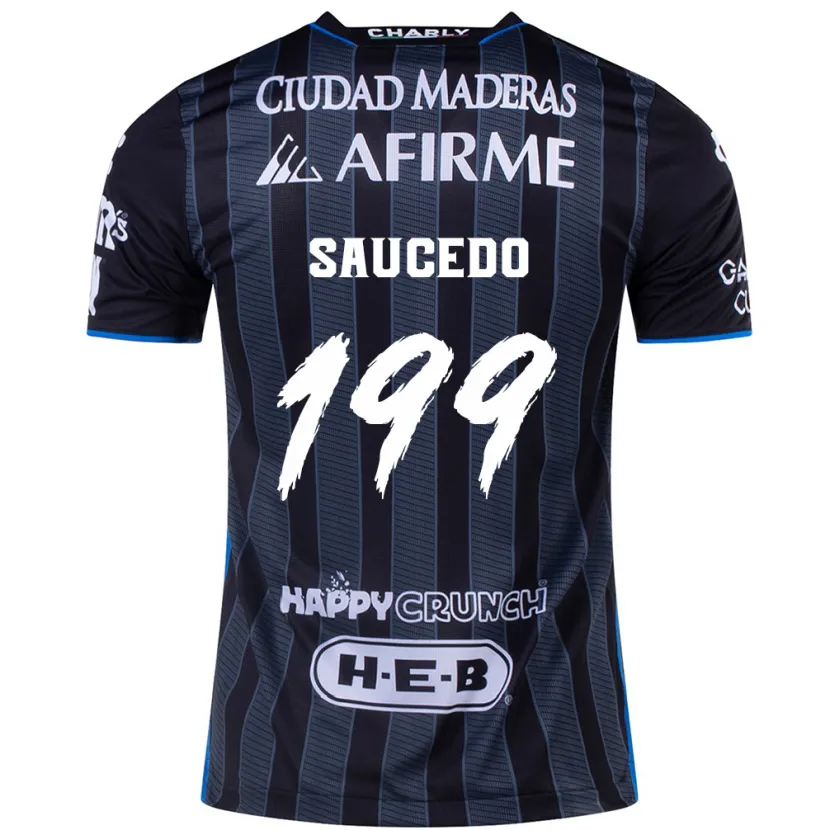 Danxen Hombre Camiseta Christian Saucedo #199 Blanco Negro 2ª Equipación 2024/25 La Camisa México