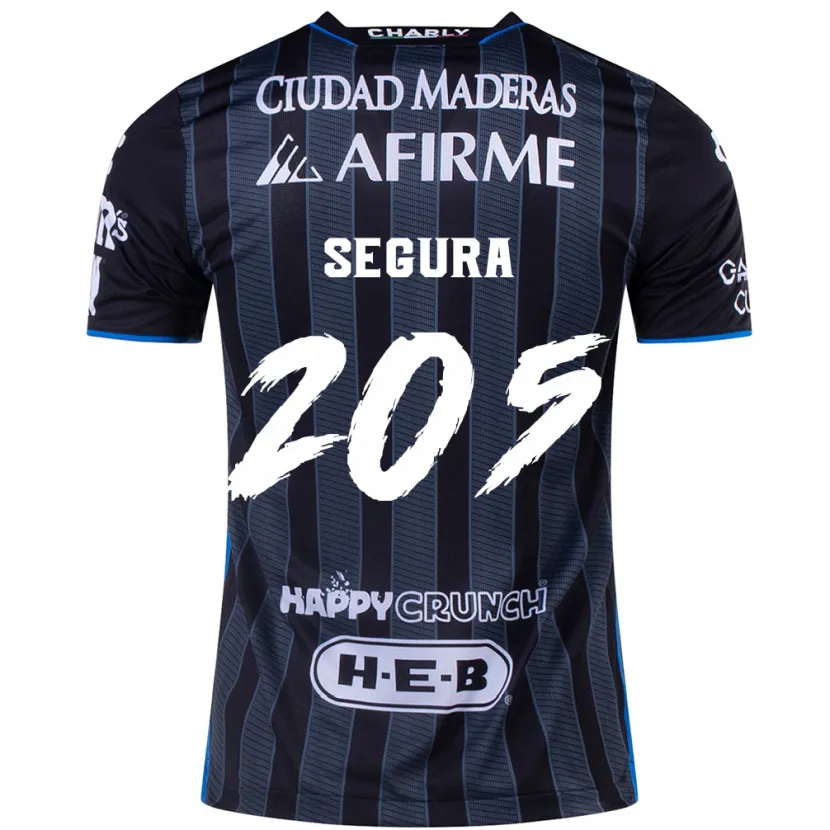 Danxen Hombre Camiseta Mathías Segura #205 Blanco Negro 2ª Equipación 2024/25 La Camisa México