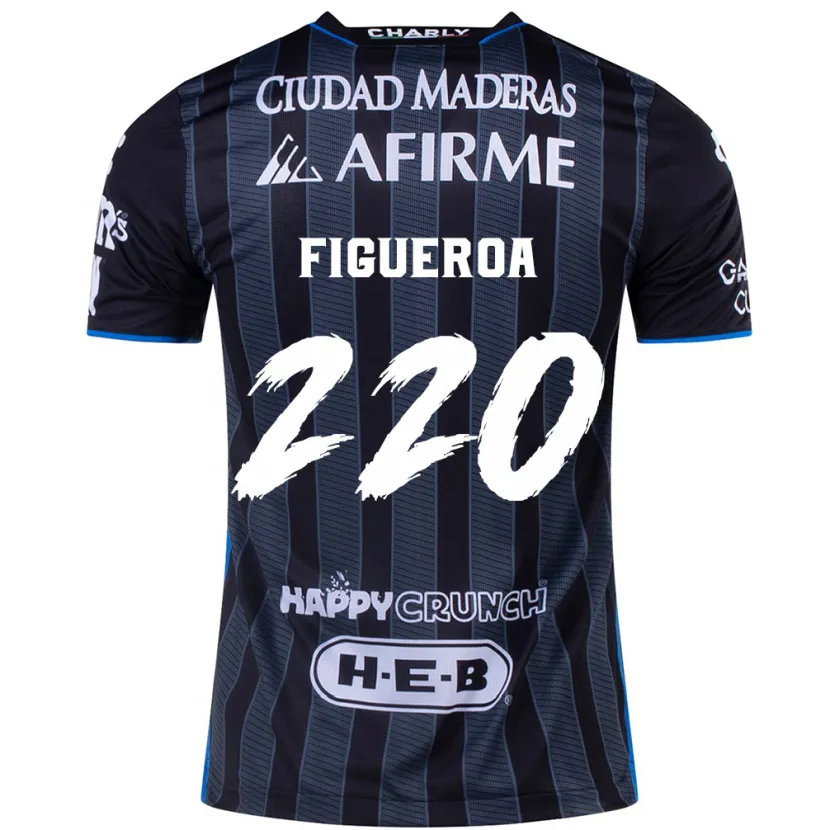 Danxen Hombre Camiseta Christopher Figueroa #220 Blanco Negro 2ª Equipación 2024/25 La Camisa México