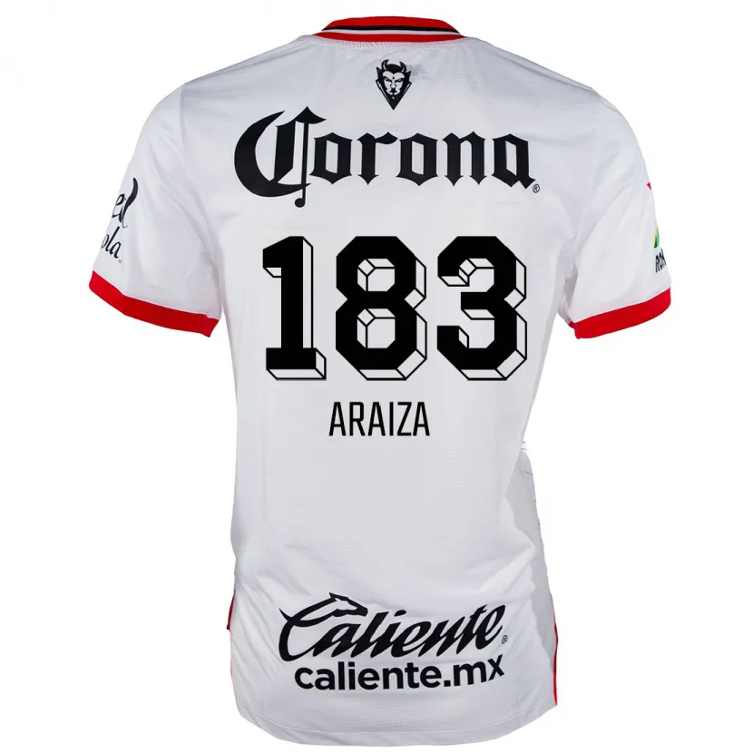 Danxen Hombre Camiseta Daniel Araiza #183 Blanco Rojo 2ª Equipación 2024/25 La Camisa México