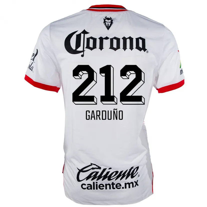 Danxen Hombre Camiseta Carlos Garduño #212 Blanco Rojo 2ª Equipación 2024/25 La Camisa México