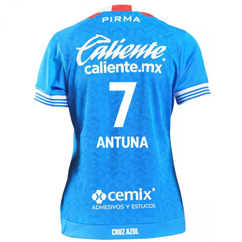 Danxen Mujer Camiseta Uriel Antuna #7 Cielo Azul 1ª Equipación 2024/25 La Camisa México