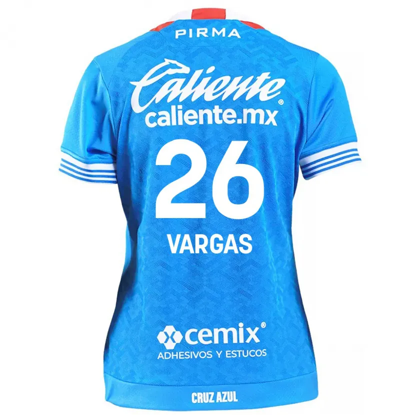 Danxen Mujer Camiseta Carlos Vargas #26 Cielo Azul 1ª Equipación 2024/25 La Camisa México