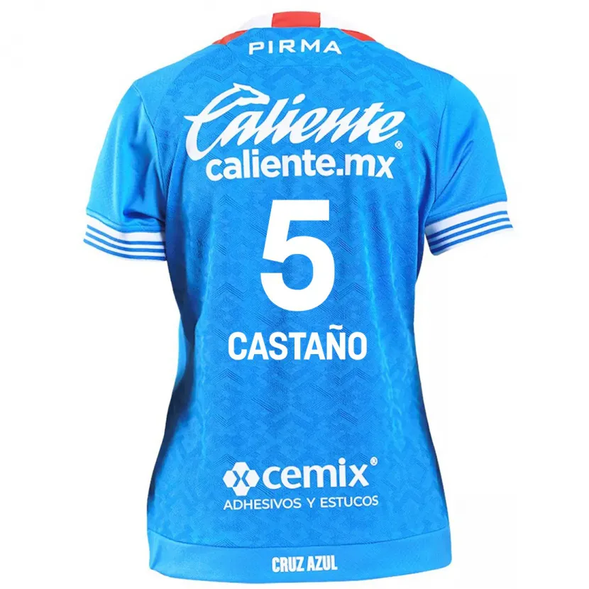 Danxen Mujer Camiseta Kevin Castaño #5 Cielo Azul 1ª Equipación 2024/25 La Camisa México