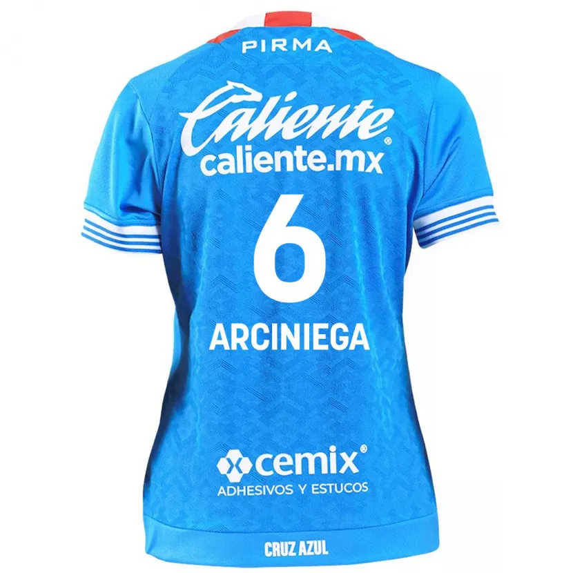 Danxen Mujer Camiseta Mirelle Arciniega #6 Cielo Azul 1ª Equipación 2024/25 La Camisa México