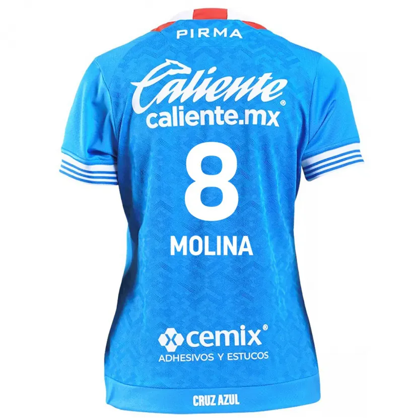 Danxen Mujer Camiseta Dalia Molina #8 Cielo Azul 1ª Equipación 2024/25 La Camisa México