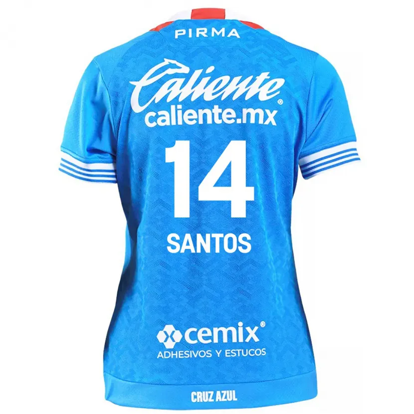 Danxen Mujer Camiseta Eleisa Santos #14 Cielo Azul 1ª Equipación 2024/25 La Camisa México