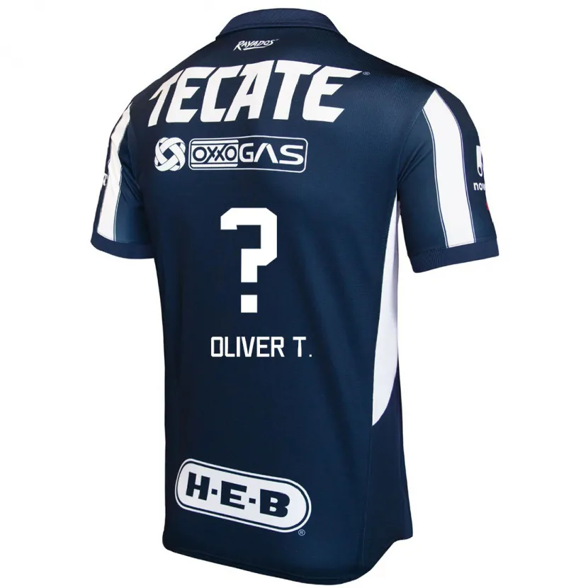 Danxen Mujer Camiseta Óliver Torres #0 Azul Rojo Blanco 1ª Equipación 2024/25 La Camisa México